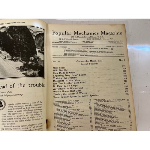 237 - Ephemera, 3 issues of US monthly magazine Popular Mechanics  from 1929 and 1930.

This lot is availa... 