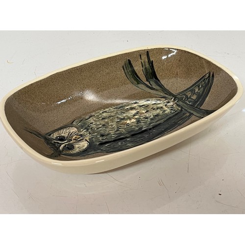 238 - Stuart Bass Exmoor pottery bowl decorated with a long eared Owl .

This lot is available for in-hous... 