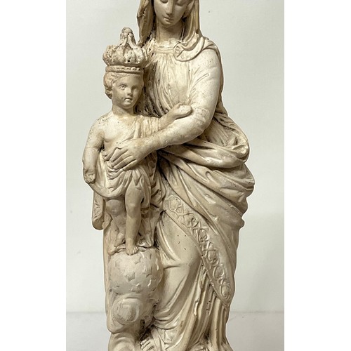 247 - Detailed plaster figure of Madonna and Child 

This lot is available for in-house shipping