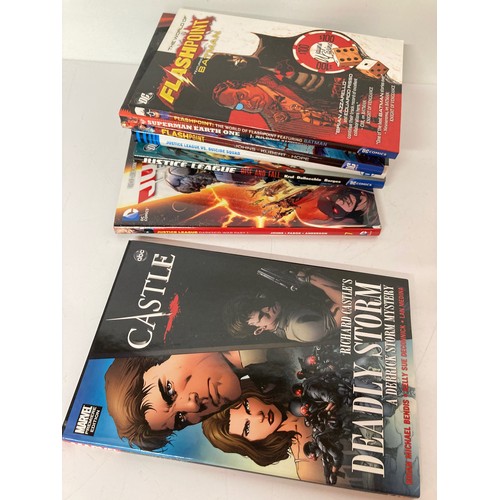 253 - DC & Marvel Comics, collection of Hardback Graphic Novels, 7 in all.

This lot is available for in-h... 