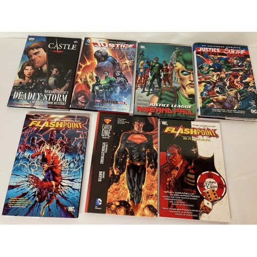 253 - DC & Marvel Comics, collection of Hardback Graphic Novels, 7 in all.

This lot is available for in-h... 