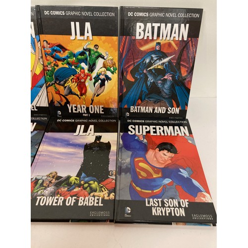 256 - Super heroes hard backed Graphic Novels, Superman, Batman, JLA, etc, part of a large collection of B... 