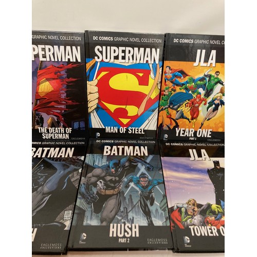 256 - Super heroes hard backed Graphic Novels, Superman, Batman, JLA, etc, part of a large collection of B... 