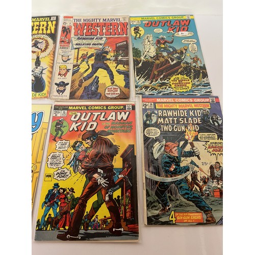 258 - Box of mixed Super heroes comics, Western, Sgt Fury, Kid Colt, Legend of the Shield etc. 42 in all

... 