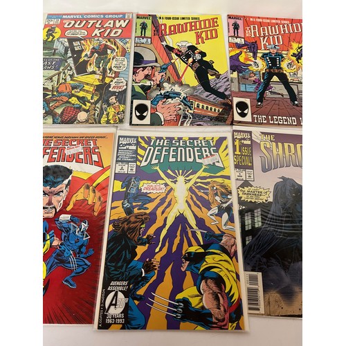 258 - Box of mixed Super heroes comics, Western, Sgt Fury, Kid Colt, Legend of the Shield etc. 42 in all

... 