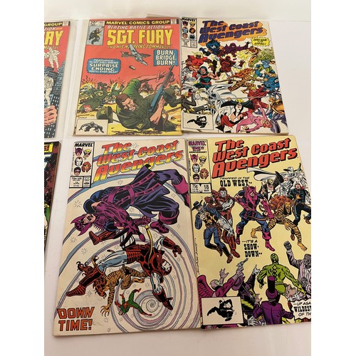 258 - Box of mixed Super heroes comics, Western, Sgt Fury, Kid Colt, Legend of the Shield etc. 42 in all

... 