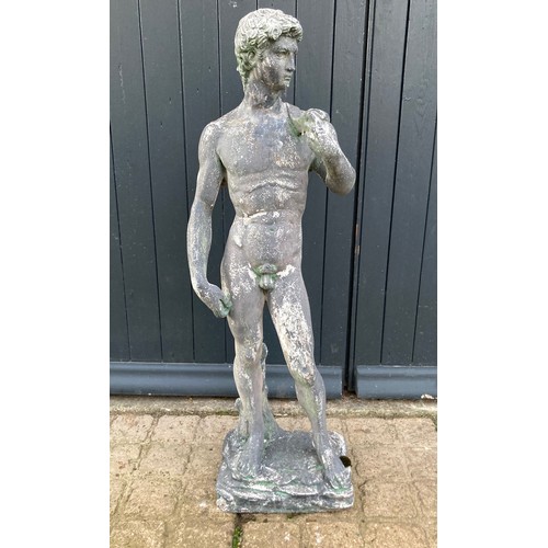 260 - Architectural statue, composite Michelangelo’s David sculpture 33 inches high.

Collection only, wit... 