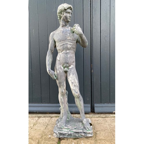 260 - Architectural statue, composite Michelangelo’s David sculpture 33 inches high.

Collection only, wit... 