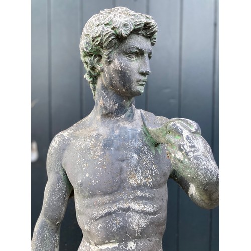 260 - Architectural statue, composite Michelangelo’s David sculpture 33 inches high.

Collection only, wit... 