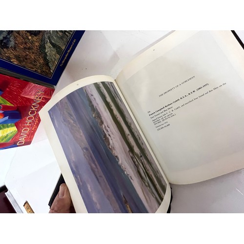 265 - Collection of Major International Art Auction catalogues and art books, Hockney, Van Gogh, Bacon, Po... 