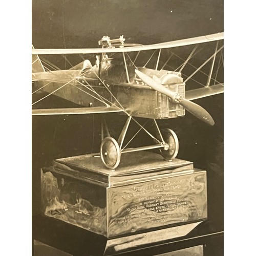 269 - Early aviation interest photo postcard of Barrington Kennet trophy and aviator Paulhan

This lot is ... 