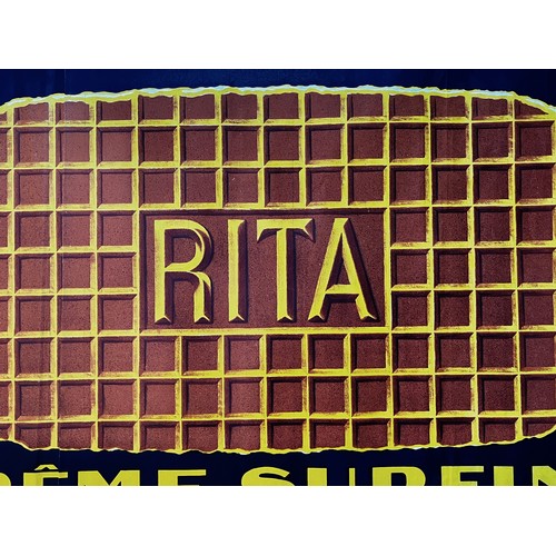 313 - Large French advertising poster promoting Rita Waffles 119 cm x 80 cm

This lot is available for in-... 