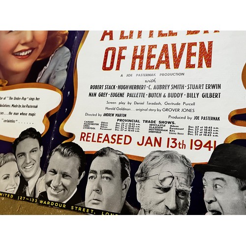 321 - Promotional advertising poster wartime film A Little Bit of heaven. 55 cm x 42 cm.

This lot is avai... 