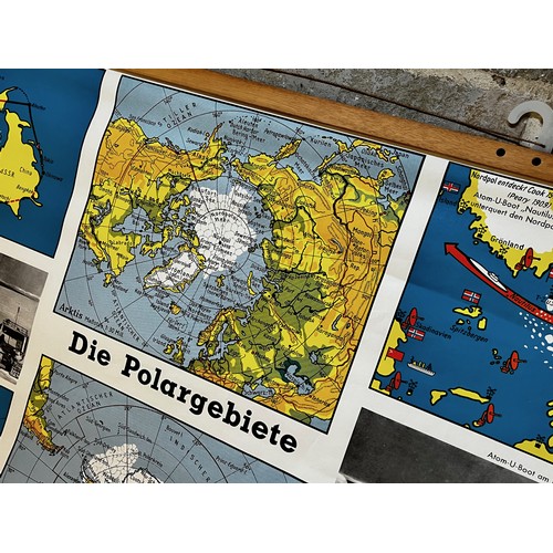 323 - Educational poster, featuring the North and South Polar regions of the earth. 100cm x 70 cm.

This l... 