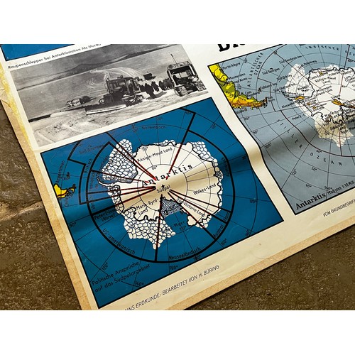 323 - Educational poster, featuring the North and South Polar regions of the earth. 100cm x 70 cm.

This l... 