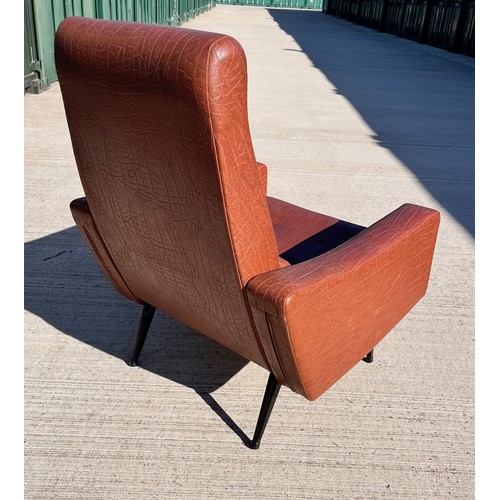 5 - Mid century designer furniture, an unusual reclining armchair where the back  also folds flat.

96 c... 