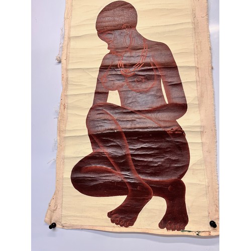 64 - African painting on canvas, study of a seated naked woman.

86 cm x 47 cm

This lot is available for... 