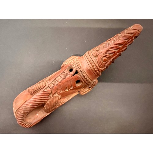 87 - African tribal art, carved hardwood crocodile 

This lot is available for in-house shipping