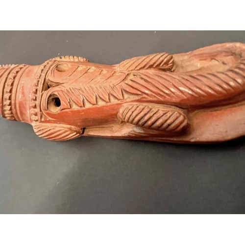 87 - African tribal art, carved hardwood crocodile 

This lot is available for in-house shipping