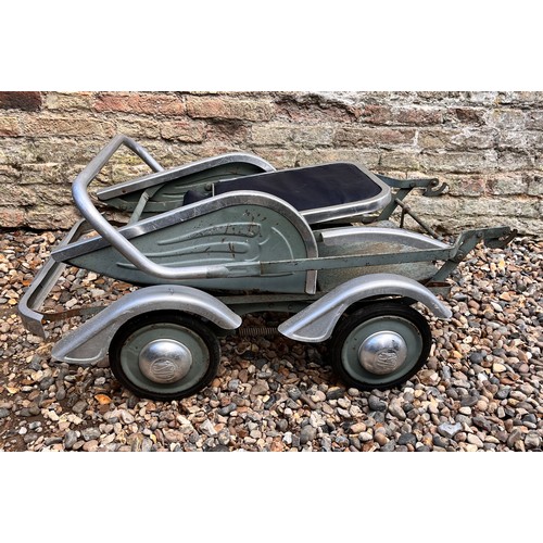 97 - Art Deco era child’s push chair by Alsa with original upholstery and paint finishes and with accesso... 