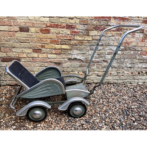 97 - Art Deco era child’s push chair by Alsa with original upholstery and paint finishes and with accesso... 