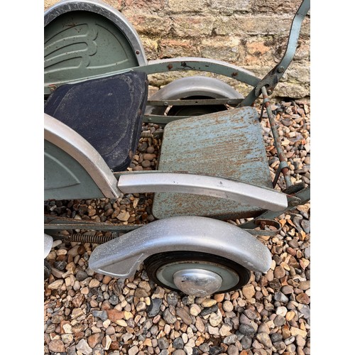 97 - Art Deco era child’s push chair by Alsa with original upholstery and paint finishes and with accesso... 