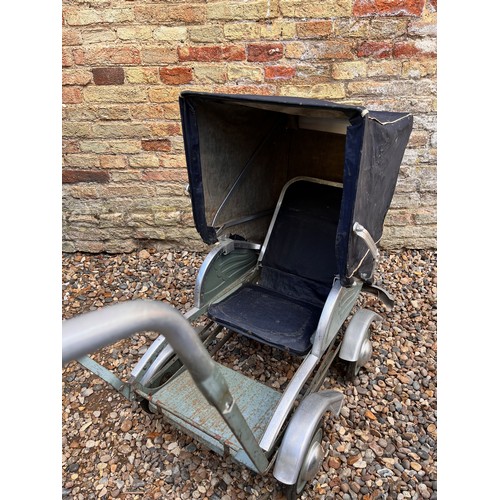 97 - Art Deco era child’s push chair by Alsa with original upholstery and paint finishes and with accesso... 