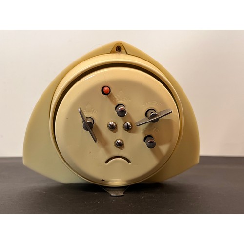 100 - Mid Century alarm clock in an ivory coloured lucite case.

This lot is available for in-house shippi... 