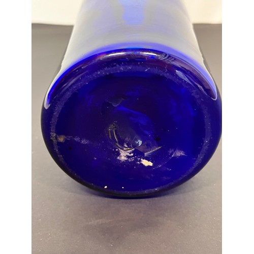 107 - Bristol Blue glass bottle 8.5 inches high.

This lot is available for in-house shipping