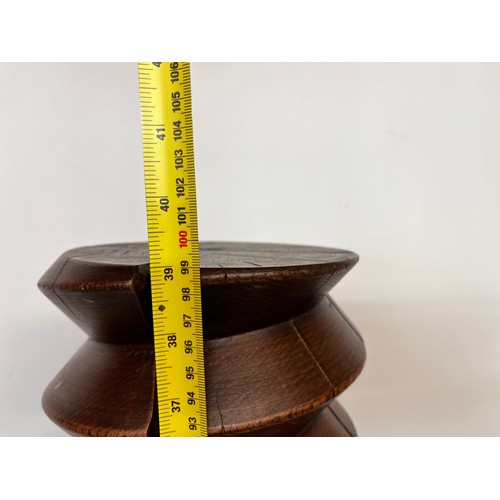 150 - Large hard wood threaded post from a wine press, 20 cm wide base 99 cm high


This lot is available ... 