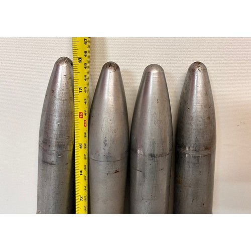 160 - Militaria, bofors gun training rounds, 4 18 inch long rounds secured in storage clip.

This lot is a... 