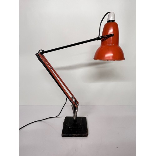 122 - Mid century industrial design, classic angle poise lamp in an unusual early original colour combinat... 