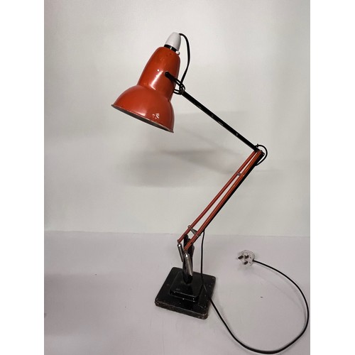 122 - Mid century industrial design, classic angle poise lamp in an unusual early original colour combinat... 