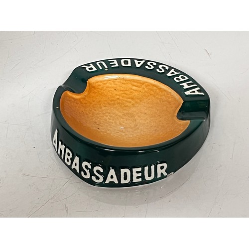 363 - Breweryana, Longchamp advertising wares a promotional ashtray for French Apperitive Ambassadeur Cuse... 