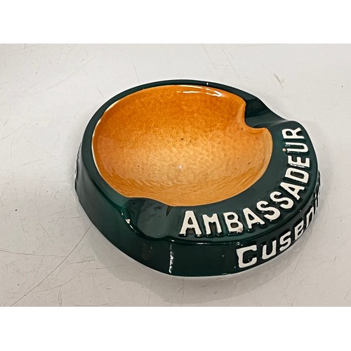 363 - Breweryana, Longchamp advertising wares a promotional ashtray for French Apperitive Ambassadeur Cuse... 