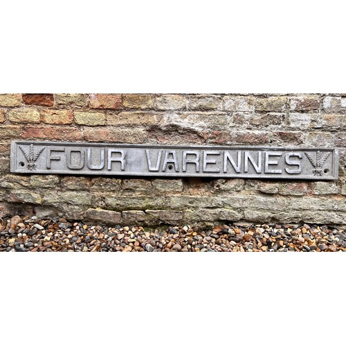 9 - Cast aluminium, industrial promotional company sign, 120cm x 12cm


This lot is available for in-hou... 