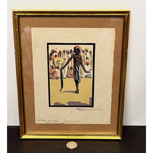 27 - Framed print of a Snake Charmer performing, titled in French and signed by the Artist.


This lot is... 