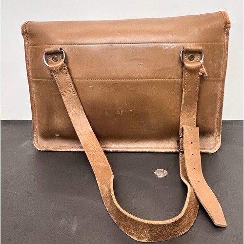 29 - Leather luggage, French work wear Post Office shoulder bag, 46 cm x 32 cm x 15 cm.

This lot is avai... 