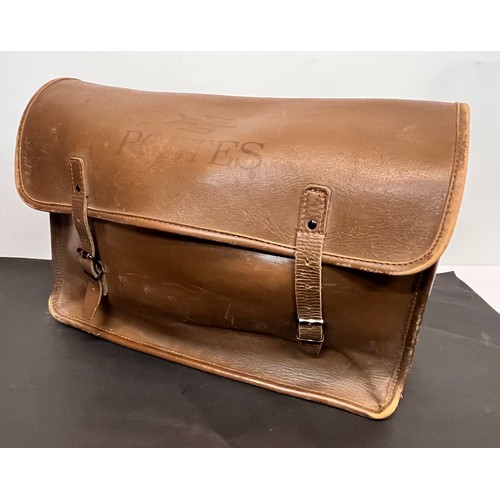 29 - Leather luggage, French work wear Post Office shoulder bag, 46 cm x 32 cm x 15 cm.

This lot is avai... 