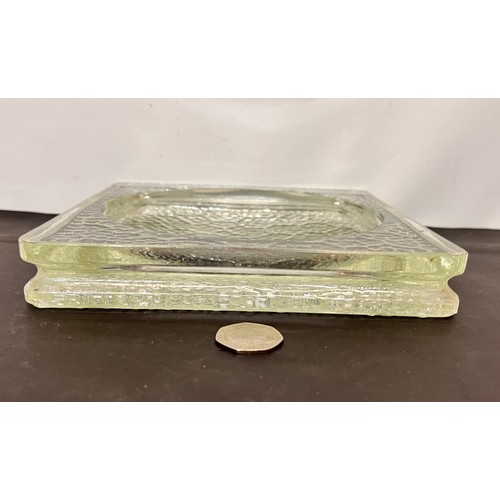 30 - Mid century art glass designer storage tray 20cm square.

This lot is available for in-house shippin... 