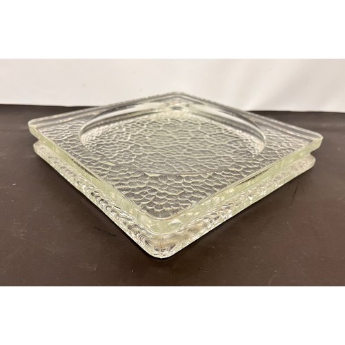 30 - Mid century art glass designer storage tray 20cm square.

This lot is available for in-house shippin... 