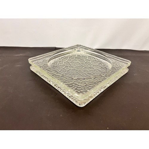 30 - Mid century art glass designer storage tray 20cm square.

This lot is available for in-house shippin... 