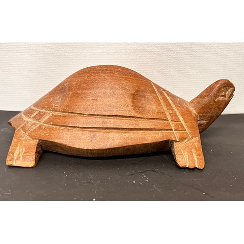 45 - Tribal art, hand carved turtles and a tortoise.


This lot is available for in-house shipping