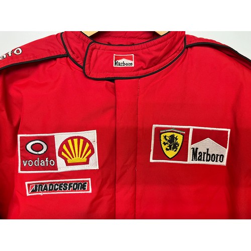 81 - Vintage clothing, ladies, gents Ferrari style motor racing themed jacket, size medium.

This lot is ... 