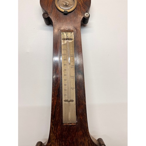 91 - Scientific instruments, London maker, a Georgian wall hanging barometer by D Fagioli of Great Warner... 