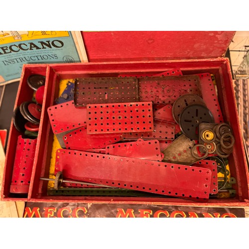 92 - Toys and Games, boxed Meccano set No:7 and a collection of model train and Meccano sales catalogues ... 