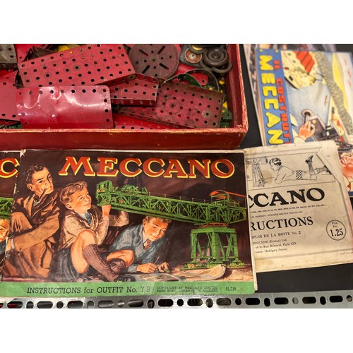 92 - Toys and Games, boxed Meccano set No:7 and a collection of model train and Meccano sales catalogues ... 