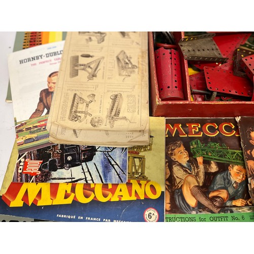 92 - Toys and Games, boxed Meccano set No:7 and a collection of model train and Meccano sales catalogues ... 