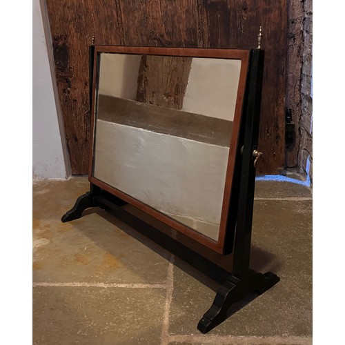 99 - Ebonised table mirror, 38 cm wide 50 cm high 24 deep.

This lot is available for in-house shipping