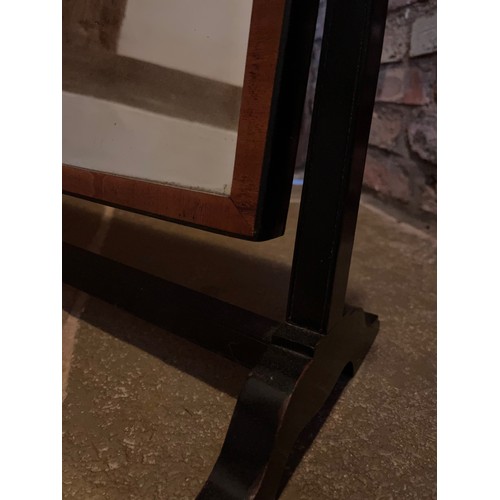 99 - Ebonised table mirror, 38 cm wide 50 cm high 24 deep.

This lot is available for in-house shipping